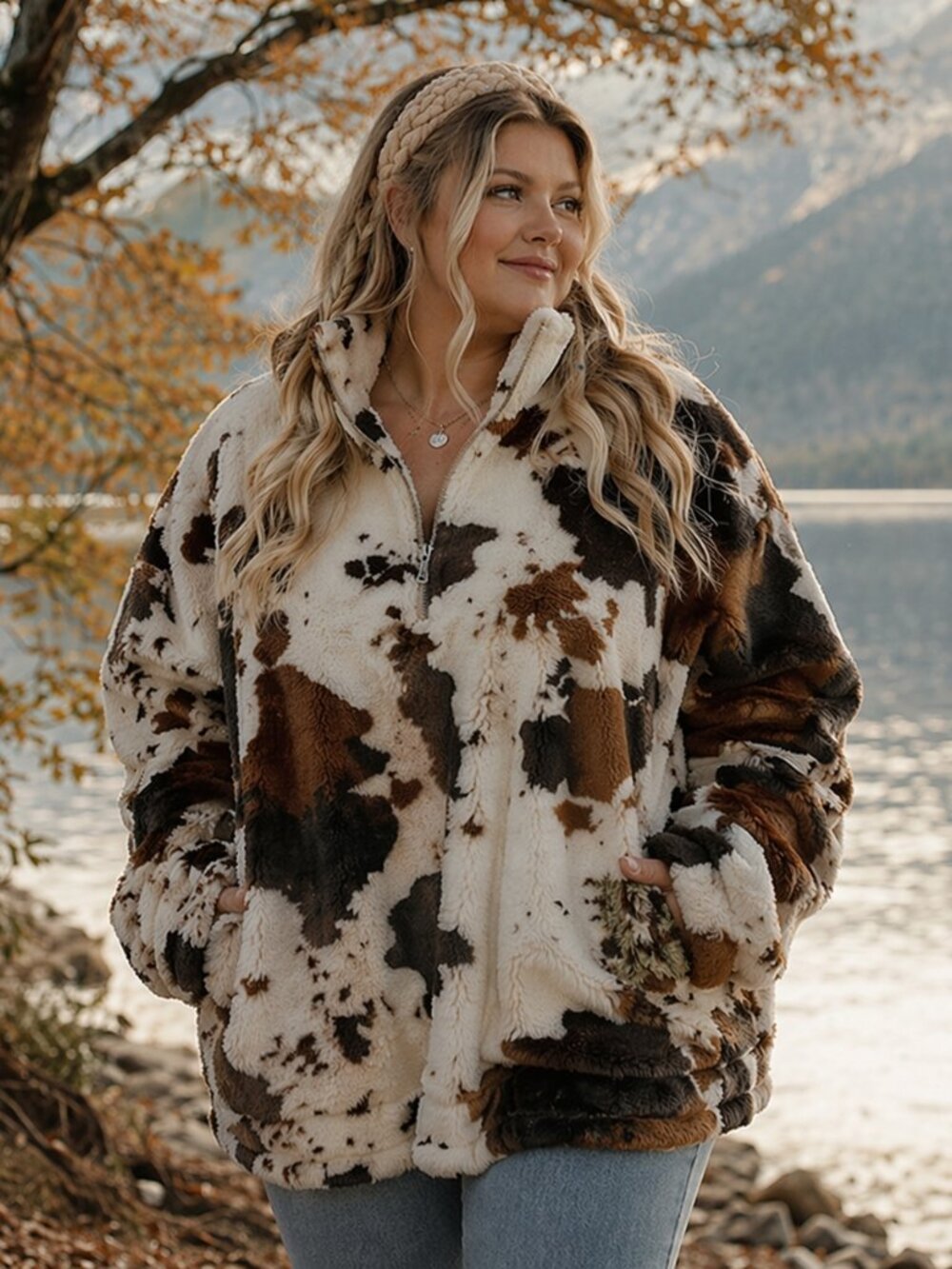 Please cow print patterned jacket 057 - Picture 1 of 2